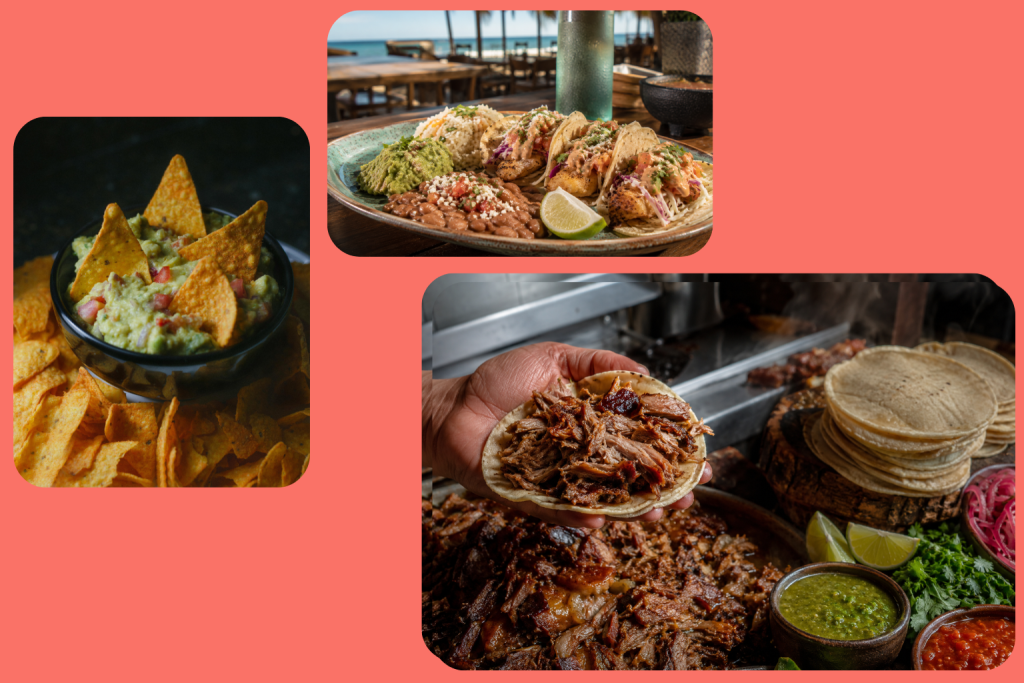 Assortment of Mexican restaurant dishes