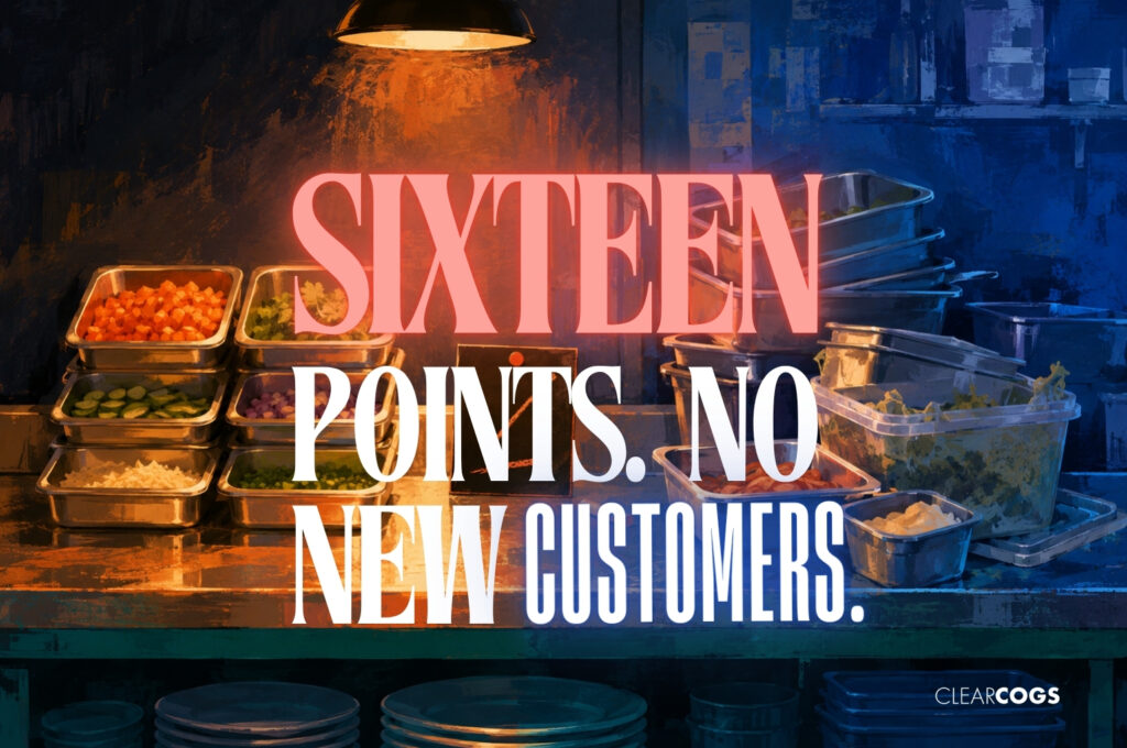 Sixteen Points Without a Single New Customer