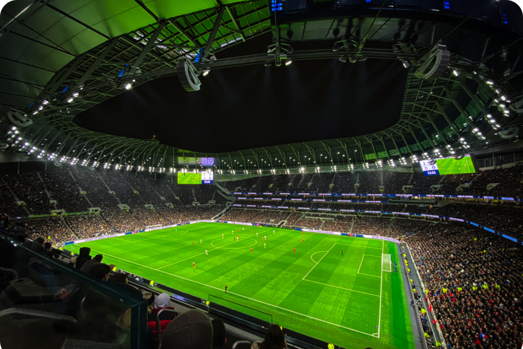 Concession food service at a stadium or arena