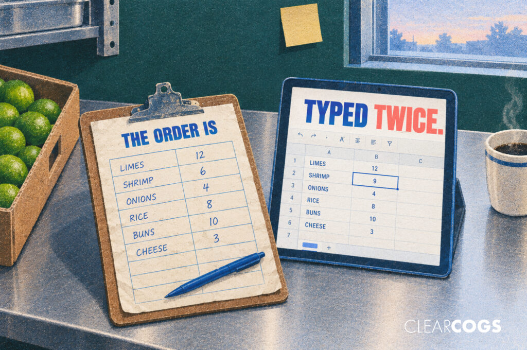 The Order Is Typed Twice: A 90-Minute Teardown of One Manual Order Cycle